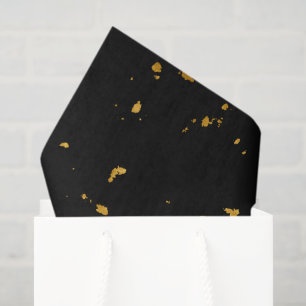 Gold Flakes Black Seidenpapier