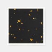 Gold Flakes Black Serviette (Vorderseite)
