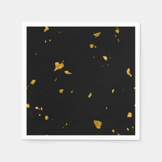 Gold Flakes Black Serviette (Vorderseite)