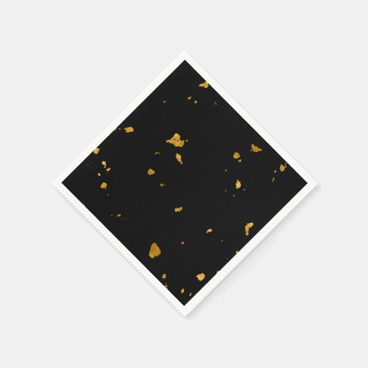 Gold Flakes Black Serviette (Ecke)