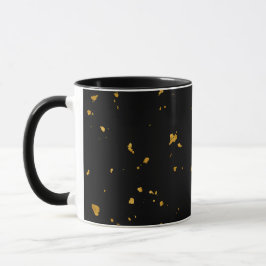 Gold Flakes Black Tasse