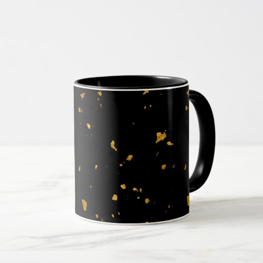 Gold Flakes Black Tasse (VorderseiteRechts)