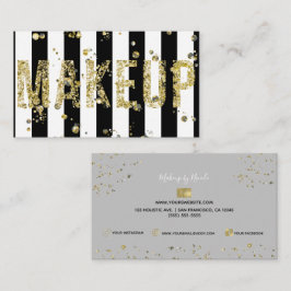 Gold Flakes Glitzer Glam Minimal Schönheit Makeup  Visitenkarte