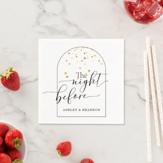 Gold Flakes Minimales Skript The Night Before Serviette (Beispiel)