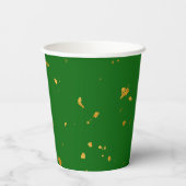 Gold Flakes und Emerald Green Pappbecher (Rückseite)