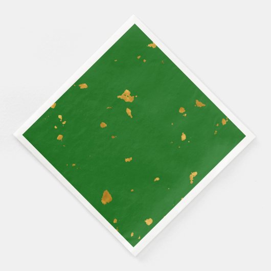 Gold Flakes und Emerald Green Serviette (Ecke)