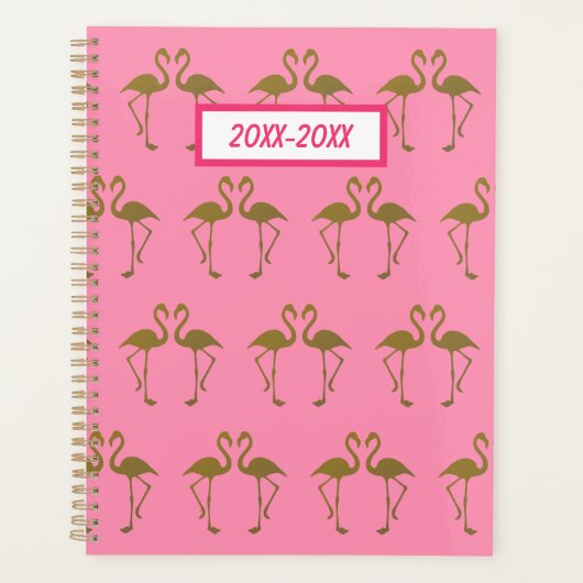 Gold Flamingo Planner Planer (Vorderseite)