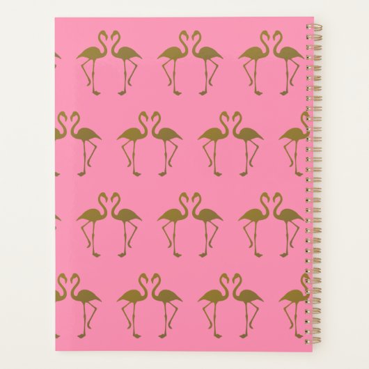 Gold Flamingo Planner Planer (Rückseite)