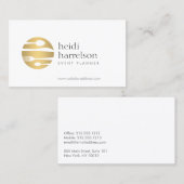 Gold-Flatware-Logo für Veranstaltungsplaner, Cater Visitenkarte (Vorne/Hinten)