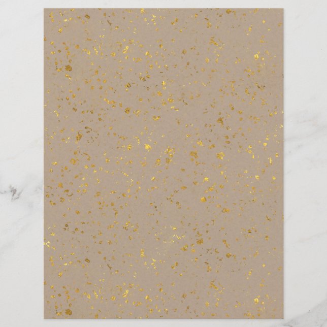 Gold Flecked Scrapbook Paper (Vorderseite)