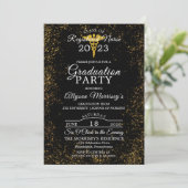 Gold Flecks Foto Nursing School | Med Abschluss Einladung (Stehend Vorderseite)