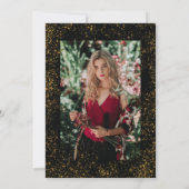 Gold Flecks Foto Nursing School | Med Abschluss Einladung (Rückseite)