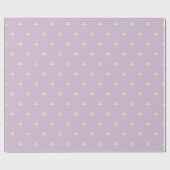 Gold Fleur-de-Lis auf Dusky Lilac Geschenkpapier (Flach)