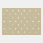 Gold Fleur-de-Lis auf Light Brown Geschenkpapier Set (Vorderseite 2)