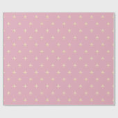 Gold Fleur-de-Lis auf Pink Geschenkpapier (Flach)