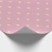 Gold Fleur-de-Lis auf Pink Geschenkpapier (Ecke)