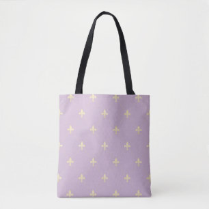 Gold Fleur-de-Lis Dusky Lilac Tasche