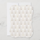 Gold Fleur-de-lis Great Gatsby 20s Style Sweet 16 Einladung (Rückseite)