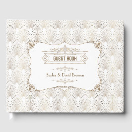 Gold Fleur-de-lis Great Gatsby 20s Style Wedding Gästebuch