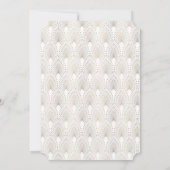 Gold Fleur-de-lis Great Gatsby Engagement Party Einladung (Rückseite)