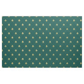 Gold Fleur-de-Lis (groß), Aquamarin grün Stoff (Yard (91,4 cm))