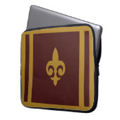 Gold Fleur-de-lis Laptopschutzhülle (Vorderseite Links)