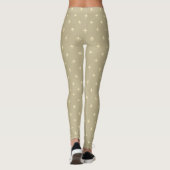 Gold Fleur-de-Lis Latte Brown Leggings (Rückseite)