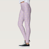 Gold Fleur-de-Lis Latte Lilac Leggings (Links)