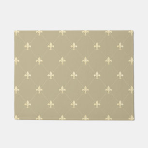 Gold Fleur-de-Lis Light Brown 18x24 Fußmatte
