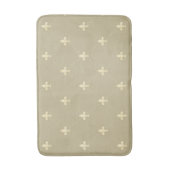 Gold Fleur-de-Lis Light Brown Badematte (Vorderseite Vertikal)