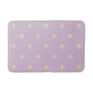 Gold Fleur-de-Lis Lilac Badematte