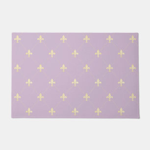 Gold Fleur-de-Lis Lilac Fußmatte