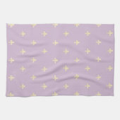 Gold Fleur-de-Lis Lilac Geschirrtuch (Horizontal)