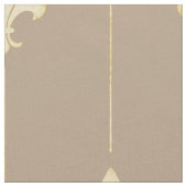 Gold Fleur-de-Lis mit Lines Brown (groß) Stoff (Nahaufnahme)