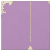 Gold Fleur-de-Lis mit Lines Lilac (groß) Stoff (Nahaufnahme)
