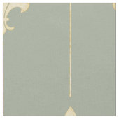 Gold Fleur-de-Lis mit Lines Sage (groß) Stoff (Nahaufnahme)
