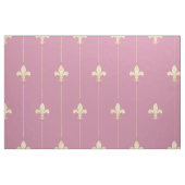 Gold Fleur-de-Lis mit Rosa (groß) Stoff (Fat Quarter (45,7 x 55,9 cm))
