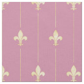 Gold Fleur-de-Lis mit Rosa (kleiner Maßstab) Stoff (Nahaufnahme)