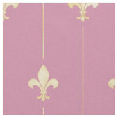 Gold Fleur-de-Lis mit Rosa (mittlerer Maßstab) Stoff (Nahaufnahme)