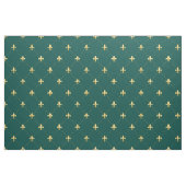 Gold Fleur-de-Lis (mittlerer Maßstab) Aquamarin Gr Stoff (Fat Quarter (45,7 x 55,9 cm))