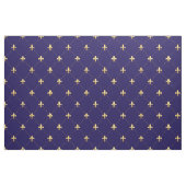 Gold Fleur-de-Lis (mittlerer Maßstab) Midnight Blu Stoff (Fat Quarter (45,7 x 55,9 cm))