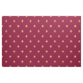 Gold Fleur-de-Lis (mittlerer Maßstab) Roter Wein Stoff (Fat Quarter (45,7 x 55,9 cm))