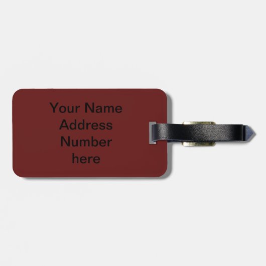 Gold Fleur-de-lis Personalisiert Gepäckanhänger (Rückseite horizontal)