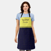 Gold Fleur-de-lis Personalisierte Schürze (Getragen)