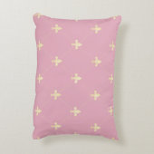 Gold Fleur-de-Lis Pink Dekokissen (Rückseite(Vertikal))
