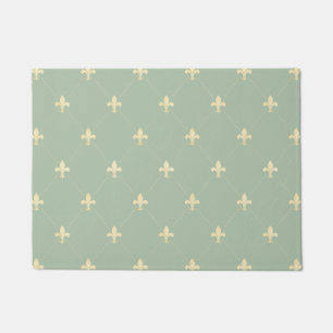 Gold Fleur-de-Lis Sage 18x24 Fußmatte