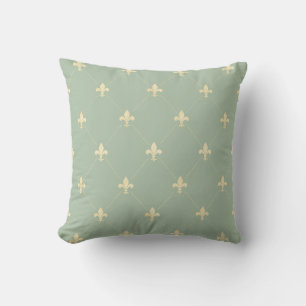 Gold Fleur-de-Lis Sage Kissen