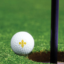 Gold Fleur de lys Golfball