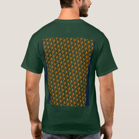 Gold Fleurs de Lis Pattern T - Shirt (Rückseite)
