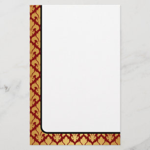 Gold Fleurs-De-lys und Rot Briefpapier